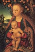 Lucas  Cranach The Virgin and Child under the Apple Tree